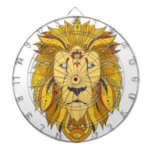Cible de fléchettes Lion Tribal