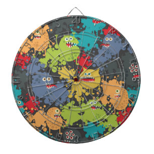 Cible De Fléchettes Little cute funny monsters