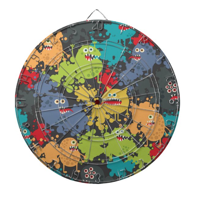 Cible De Fléchettes Little cute funny monsters (Devant)