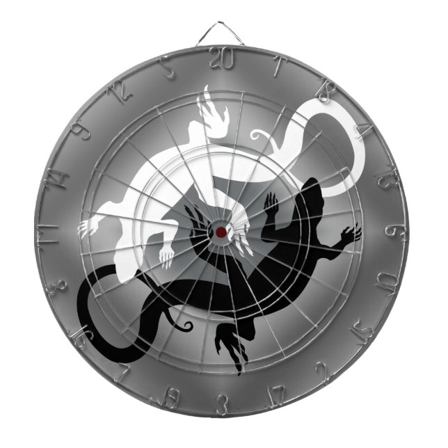 Cible De Fléchettes Lizard Dartboard Cool Tribal Raven Art Dartboard (Devant)