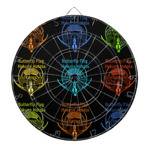 Cible De Fléchettes Magnifique typographie du drapeau papillon kenyan