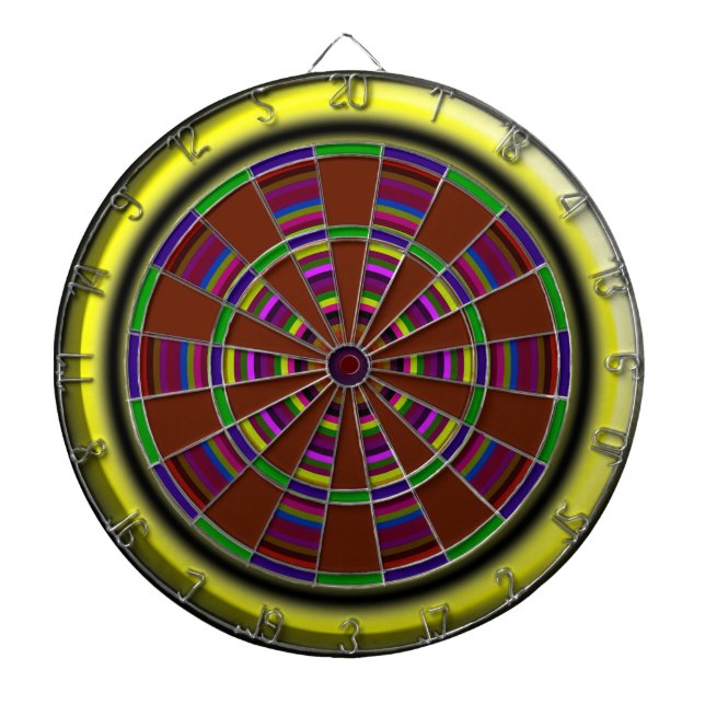 Cible De Fléchettes Majestic Couleurs Metal Cage Dartboard (Devant)