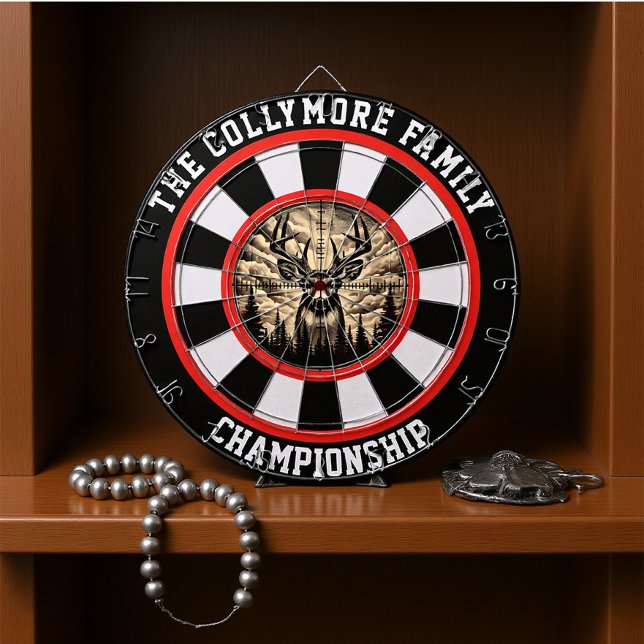 Cible De Fléchettes Majestic Deer dans le design de l'art forestier (Créateur téléchargé)