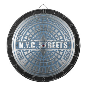 Cible De Fléchettes Manhole Cover Brooklyn Blue