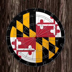Cible De Fléchettes Maryland Flag Dartboard & Maryland /USA game board