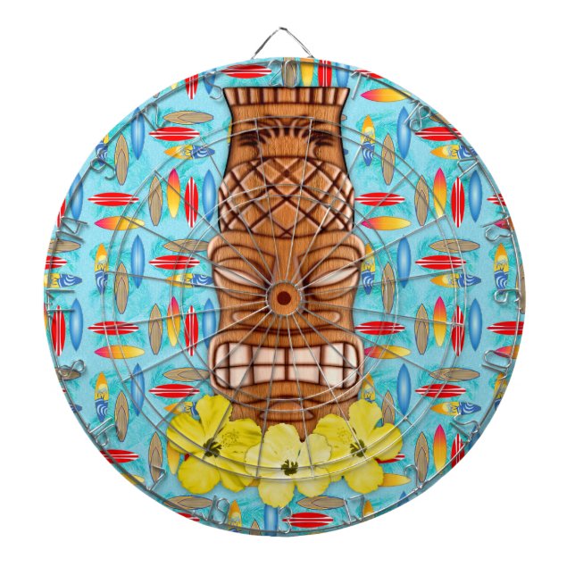 Cible De Fléchettes Masque hawaïen de Tiki (Devant)