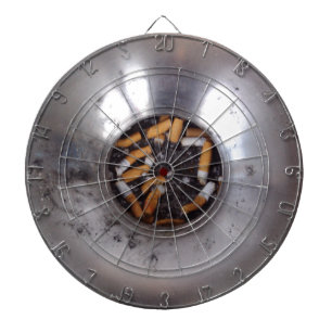 Cible De Fléchettes Mégot dans le cendrier argenté de fumeurs, drôle