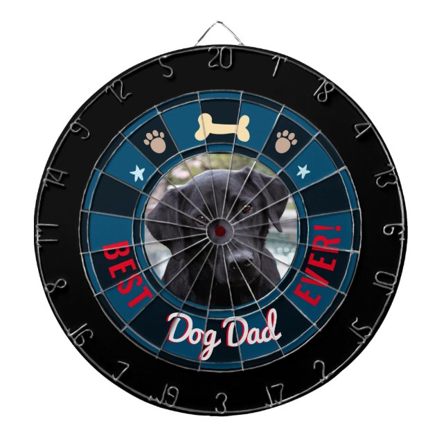 Cible De Fléchettes Meilleur père de chien jamais (Devant)