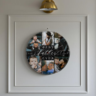 Cible De Fléchettes Meilleur Père jamais Fête des pères 6 Collage ph