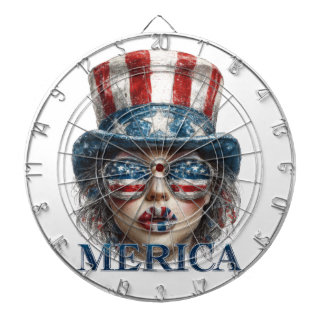 Cible De Fléchettes Merica Girl, 4 juillet Glam Girl with Stars