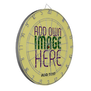 CIBLE DE FLÉCHETTES MODÈLE TEXTE MODERNE PASTEL JAUNE D'IMAGE