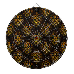 Cible De Fléchettes Moderne Bohème Élégant Motif Artistique Abstrait D