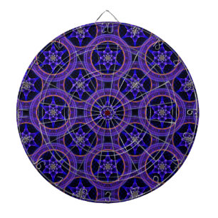 Cible De Fléchettes Moderne Florale Élégante Bohème Motif Abstrait #50
