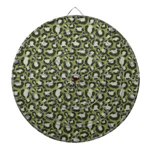 Cible De Fléchettes Moss Green Glamour Leopard Spod Poster de animal