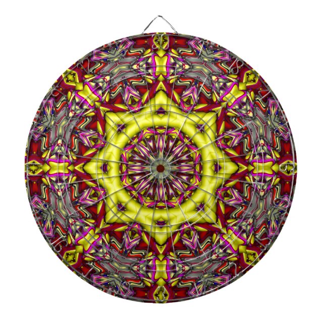 Cible De Fléchettes motif abstrait 3d (Devant)