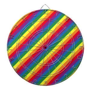 Cible De Fléchettes Motif arc-en-ciel diagonal