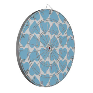 Cible De Fléchettes Motif Cœurs Bleus, Romantique, Amour