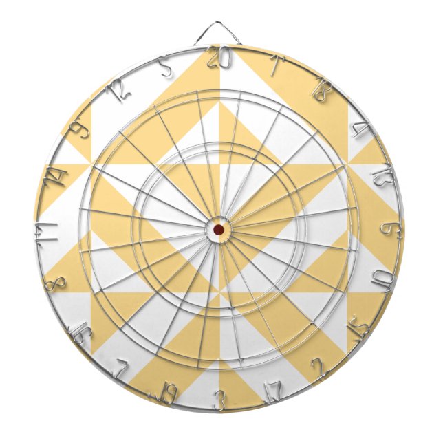 Cible De Fléchettes Motif de cube géométrique Pale Melon (Devant)