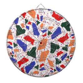 Cible De Fléchettes Motif de terrazzo abstrait en mosaïque