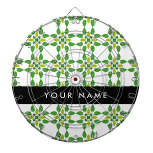 Cible De Fléchettes Motif feuille, Feuilles verts, votre nom