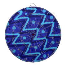 Motif funky à points en zigzag bleu