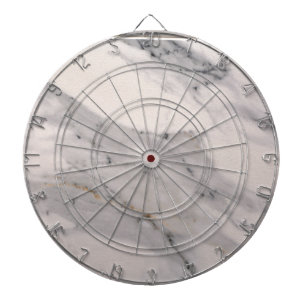 Cible De Fléchettes Motif moderne en marbre noir gris rose