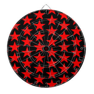 Cible De Fléchettes Motif Petites Étoiles Rouges