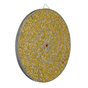 Cible De Fléchettes Motif PUR d'éclaboussure d'OR + votre texte