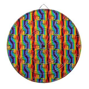 Cible De Fléchettes Motif Rainbow Fist
