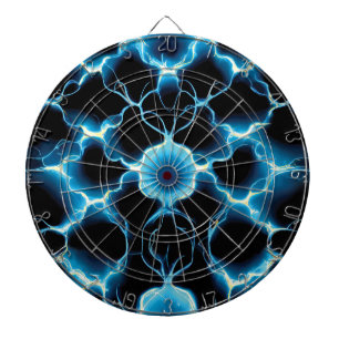 Cible De Fléchettes Motif répétitif de synthèse électrique bleue