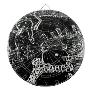 Cible De Fléchettes Neige et Yaie en noir Noël