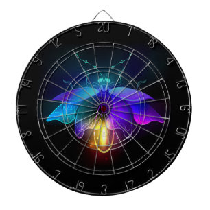 Cible De Fléchettes Neon Firefly sur noir