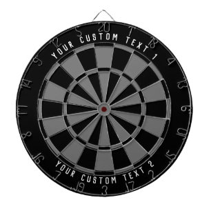 Cible De Fléchettes Noir et gris lisse personnalisé