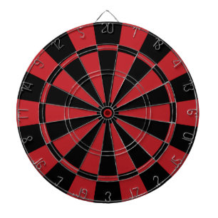 Cible de flechettes noire et rouge