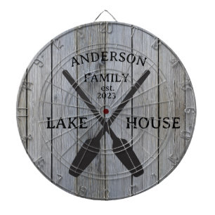 Cible De Fléchettes Nom de famille personnalisé Lake House