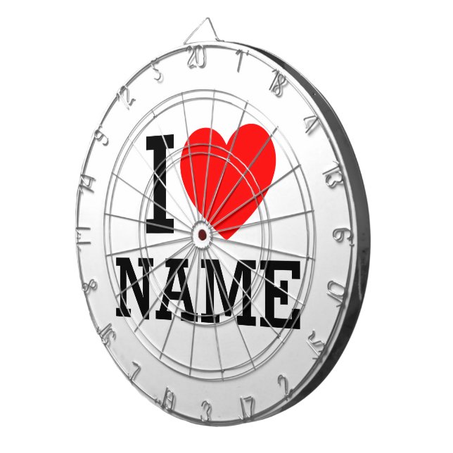 Cible De Fléchettes Nom du coeur (Devant droit)