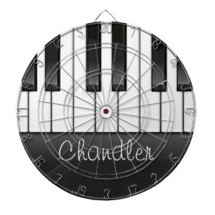 Cible De Fléchettes NOM Personnalisé Pianiste Piano Keys Professeur d