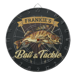 Cible De Fléchettes Nom personnalisé Trophée Pêche Pêcheur Pêcheur Bai