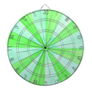 Cible De Fléchettes Nuances de rayons géométriques verts Motif DartBoa