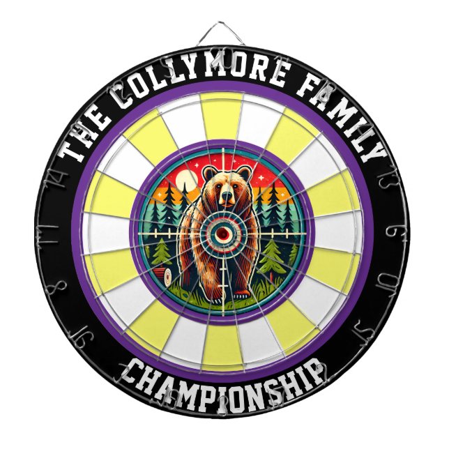 Cible De Fléchettes Objectif de la forêt grizzli (Devant)