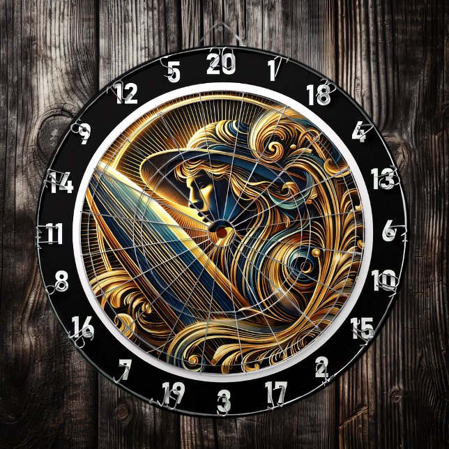 Cible De Fléchettes Oeuvre dorée de soleil surfer (Créateur téléchargé)