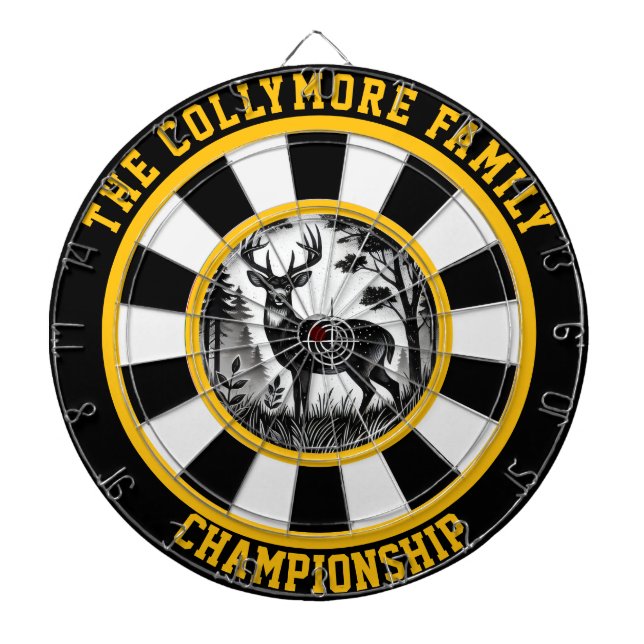 Cible De Fléchettes OEuvre murale ciblée de cerfs circulaires (Devant)