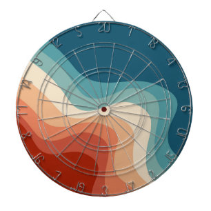 Cible De Fléchettes Ondes de style rétro