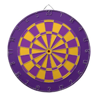 Cible de flechettes : Or, pourpre, et pourpre