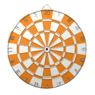 Cible De Fléchettes Orange Et Blanc