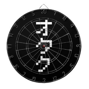 Cible De Fléchettes OTAKU 8 bits Pixel japonais Katakana vertical