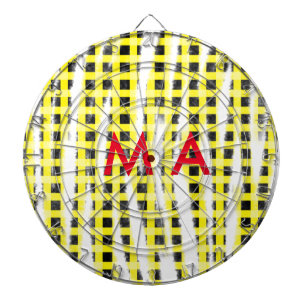 Cible De Fléchettes Panneau de contrôle Jaune Noir ajouter nom nom mon