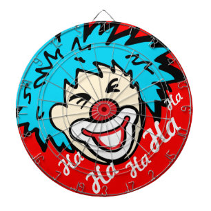 Cible De Fléchettes Panneau de dard graphique drôle de clown d'ha ha