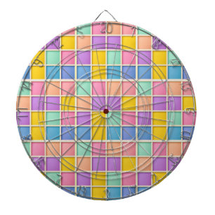 Cible De Fléchettes Panneau de grille géométrique coloré