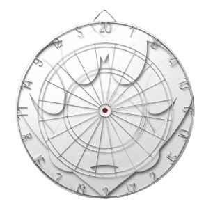 Cible De Fléchettes Papier Coupe Chien Paw Et Forme Coeur